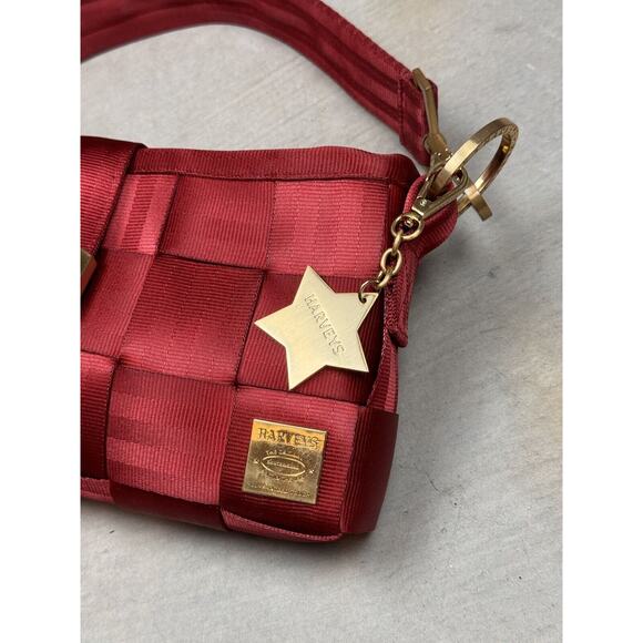 Harveys Seatbelt RARE Maroon Red Carriage Baguette Handbag - Picture 8 of 16